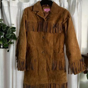 Vintage Leather/Suede Jacket with Fringe